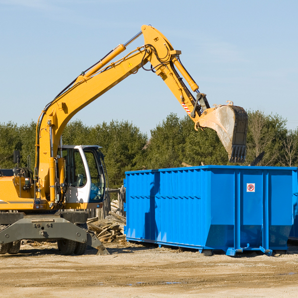 can i choose the location where the residential dumpster will be placed in East Thetford Vermont